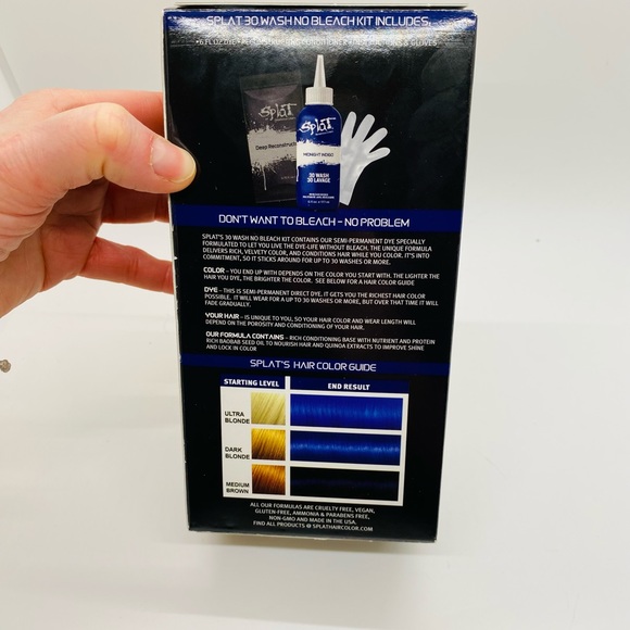 NWT Splat Hair Dye 30 Washes No Bleach. Midnight Indigo. - Picture 4 of 7
